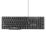 Zebronics Wired Keyboard with 104 Keys, 1.2m Cable, ₹ Key, USB Interface, UV-Coated Keys, Retractable Stand, USB Nano Receiver, for PC, Laptop(K65, Black)