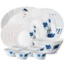 Larah by Borosil Fluted Series Ageria Opalware Dinner Set | 21 Piece for Family of 6 | Microwave & Dishwasher Safe | Bone-Ash Free | Crockery Set for Dining & Gifting | Plates & Bowls | White