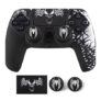 EDNITA Controller Cover for PS5 Silicone Skin, Controller Accessories, Non-Slip PS 5 Case with Thumb Grip Caps, Touch Pad Sticker and Cover Wrap Stickers (Pack of-1)