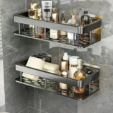 Hallstatt Self Adhesive Bathroom Shelf for Wall Shelf Organizer Wall Mounted Bathroom Shelves Rack Holder Stand for Bathroom Accessories Organiser Without Drill