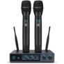 Audio Array AM-W14 UHF Dual Wireless Premium Metal Microphone | 2X XLR Outs & 1/4″ Mix Out | Range up to 200ft/60m | Karaoke Singing, Wedding, DJ, Church | PA System, Amplifier, Mixer, Party Box