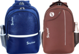 Skyline 40 L Laptop Backpack Travel Office/College/School Bag For Men and Women 40 L Backpack(Blue, Brown)