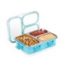 ATTRO Trio Meal Stainless Steel Lunch Box with 3 Partition, Microwave Safe, Airtight Leakproof Silicone Seal Lid, BPA-Free Food Grade Tiffin Box for Office School Kids – 600ml – Blue