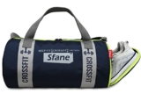 Sfane Gym Bags for Men with Separate Shoe Compartment Sports Gym Bags for Women Unisex Duffle Bags for Gym for Carry & Travel Adjustable Duffel Bags Sports Bag – Navy Blue & Grey.