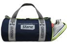Sfane Gym Bags for Men with Separate Shoe Compartment Sports Gym Bags for Women Unisex Duffle Bags for Gym for Carry & Travel Adjustable Duffel Bags Sports Bag – Navy Blue & Grey.