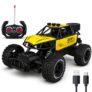 Zivvy Yellow RC Car Rock Crawler Remote Control Car with LED Headlight, Rechargeable Battery High Speed Off Road RC Car, Monster Truck Toy Car for Kids & Boys 7-14 Years | Remote Control Car Toy Gift