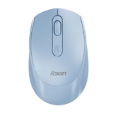 Foxin Flow Wireless Mouse with Rechargeable Battery, Bluetooth & 2.4 Ghz Dual Connectivity, 4 Buttons, Upto 1600 DPI, Type-C Charging | Ergonomic Office Mouse for Laptop, MacBook, PC | Blue