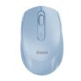 Foxin Flow Wireless Mouse with Rechargeable Battery, Bluetooth & 2.4 Ghz Dual Connectivity, 4 Buttons, Upto 1600 DPI, Type-C Charging | Ergonomic Office Mouse for Laptop, MacBook, PC | Blue