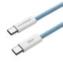 HAMMER Type C to Type C Cable 65W Braided, PD Fast Charging, Data Sync, 1.5 Meter Tangle Free Wire, Compatible with all C-Type Enabled Devices (Blue)