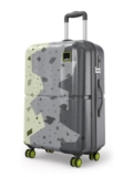 Safari Tazzo 8 Wheels 66cm Medium Size Trolley Bag, Hard Case Polycarbonate, 360º Wheeling Small Check in Luggage, Suitcase for Travel, Trolley Bags for Travel, Printed