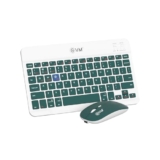 EVM EnClick Wireless Keyboard & Optical Mouse Combo | Bluetooth 5.0 + 2.4GHz Dual Mode, Type-C Rechargeable | 1600 DPI, High Performance Multi-Device | 1 Year Warranty (WLKM & EWLM-360- EnClick)