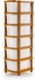 J K INTERNATIONAL 6 Compartments Plastic Multipurpose Drawer, Storage Organizer Home(White)
