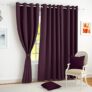 Story@Home 100% True Blackout Door Curtains 7 Feet Long Set of 2 | Plain Design | Room Darkening Curtain | Thermal Insulated Curtains for Living Room, Bedroom | (116 x 215 cm, Purple)