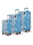 Safari Tazzo 8 Wheels Set of 3 Trolley Bag, Hard Case Polycarbonate, 360º Wheeling Small Check in Luggage, Suitcase for Travel, Trolley Bags for Travel, Printed