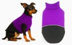 The Pets Company Dog Winter Coat Jacket, Clothes, Windproof, Reversible, Light Weight, Washable, Ultra Warm Thick Fleece Lined Dog Vest For Cold Weather Protection, (Purple Black, X – Small – 12 Inch)