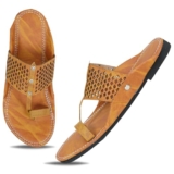 IndieStride Ethnic Rajasthani Slippers for Men, Color – TAN, UK Size 7