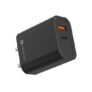 Portronics Adapto 45 22.5 W Mobile Charger Adapter with Dual Port (USB A + PD Type C), Fast Charging, Short Circuit Protection, Wide Compatibility (Black)