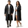 HACER EVA Waterproof Unisex Rain Coat Hooded Full Sleeves Outdoor Men, Women, Boys & Girls Rainwear Poncho Raincoat for Camping, Hiking & Travelling (Black)