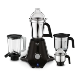 Preethi Boltz 1000 Watts Mixer Grinder, 4 Jars (3 Stainless Steel Jars, Blender Jar), Powerful Grinding for Masalas, Chutneys and Batters, 2 Year Warranty, Lifelong Free Service, Black