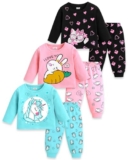 Kuchipoo Girl Regular Fit Cotton T-Shirts and Pyjamas Set (KUC-PSUT-171, 2-3 Years, Multi-Colored)