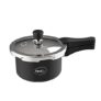 Pigeon Aluminium Hard Anodised Pressure Cooker Outer Lid with Induction Base (Black, 1.5 litres)