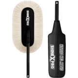 ShineXPro Car Duster – Lint-Free & Scratch-Free Car Cleaner Brush with Long Handle – Car Dust Cleaner features Paraffin Wax Coating for 2x better Cleaning Performance – Car Cleaning Brush for Exterior