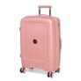 ROMEING Sicily 24 inch, Polypropylene Luggage, Hard Sided, (Pink 65 cms) Medium Check-in Trolley Bag | 8 Spinner Smooth Wheels | TSA Lock | Unbreakable | Men & Women & Kids