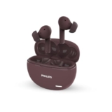 Philips Audio TAT1179RD/94 True Wireless in Ear Earbuds with Pocket Sized Charging Case, Play Time Upto 45Hrs, 10mm Dynamic Drivers, Inbuilt Mic, IPX4 Splash & Sweat Resistant (Red)