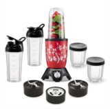 Cookwell Bullet Mixer Grinder (5 Jars, 3 Blades, Red) – Copper, 600 Watts – 2 Years Warranty