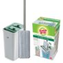 Scotch-Brite Plastic Hands-Free Microfiber Flat Mop with Compact Bucket, Splash Proof Design & Double Scraper for Easy Squeeze (1 Unit)