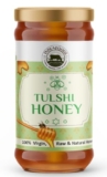 Indu Foods Tulshi Honey, 100% Virgin Raw and Natural, Pure Herbal Sweetener, Rich in Antioxidants, Glass Jar
