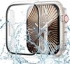 GLAMYOURS Hard PC Case with Tempered Glass Screen Protector Compatible with Apple Watch Series 9 (2023) Series 8 Series 7 41mm, Thin Scratch Resistant Cover for iWatch S9/S8/S7