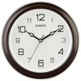 Amazon Brand – Solimo Abstract Wall Clock | Round | Plastic | 8 Inch | Brown – Analog