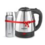 Milton Go Electro Stainless Steel Electric Kettle 2000 + Aqua 750 Thermosteel Bottle, Super Fast Boiling with 3X Protection Kettle-Overheat, Dry Boil Protection, Leak Proof, Vacuum Insulated, Silver