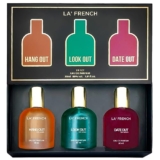 La French Best Fragrance for Unisex Aquatic and Citrus | Best Gift Hamper Set of 3 (Hang Out + Date Out + Look Out) Upto 24 hrs lasting (Eau De Parfum) | Perfume Gift Set for Men & Women