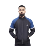 SS Professional Jacket for Men’s | Color: Black/Blue | Size: Medium | Material: Polyester | for Men & Boys | Lightweight and Durable | Moisture-Wicking Fabric | Enhanced Flexibility