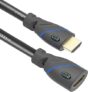 C&E CNE511702 High Speed HDMI Cable Male to Female with Ethernet (25 Feet/7.6 Meters), Supports 4K, 3D and Audio Return Black (2 Pack)