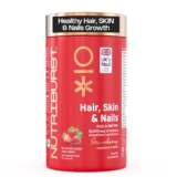 Nutriburst Biotin Gummies for Healthy Hair, Skin & Nails Growth | With High Potency 10000 mcg of Sesbania Extract Natural Biotin,Folic Acid & Multivitamins, No-Added Sugar, Strawberry Flavor|60 Gummy