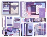 Vintage Aesthetic Scrapbook Kit(346Pcs)Scrapbooking Supplies Kit With Bullet Junk Journal,Stationery,A6 Grid Notebook With Journaling Gift For Teen Girl Women (moonlight Vintage Aesthetic Scrapbook)