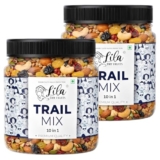 LILA DRY FRUITS Premium Trail Mix 1Kg (500g x 2) – Cashew, Raisins (Black and Golden), Almonds, Apricots, Roasted Pumpkin Sunflower Seeds, Cranberry, Amla, Yellow Dates Dry Fruits Perfect for Gifting