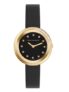 French Connection Sunray Black Round Dial with Black Leather Strap Watch for Womens – FCO1BBL