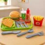 Toyshine Kitchen Play Fast Food Set 18 Piece Pretend Play Burger Fries and Ketchup Toy | Best Gifts Food Playset for Boys Girls – Multicolor