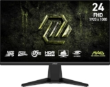 MSI MAG 245F X24 24-Inch Gaming Monitor, 1920×1080 FHD, Rapid IPS, 240Hz, 0.5ms, HDR Ready, AMD FreeSync™ Premium, Eye Care, AI Vision, HDMI 2.0b, DP 1.2a, Frame-Less, Vesa Mount, Black