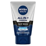 NIVEA MEN All in 1 Charcoal Face Wash 100 g | With Charcoal, Mulethi & Mint for complete detox in Summer | 10 X Vitamin C Effect for Radiant Skin | For detoxified and refreshed skin