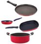 Nirlon Non Stick Coated Heat Resistance Pfoa Free Aluminium Kitchenware Gift Set of 4 Pieces (FT13_CVG_GP24.5_CS24)