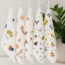 Mini Wonders Muslin Face Towels Set of 5 | Soft Cotton Baby Towels for Daily Use | Washcloths for Newborns & Infants | Skin-Friendly & Reusable