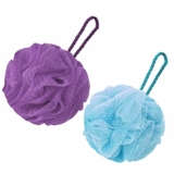 GUBB Lux Bath Sponge Loofah – Soft & Fluffy With Multiple Layers of Fibrous Matrix For A Fun Shower Time | Loufa/Luffa/Lufa/Poof/Pouf – Perfect Loofahs/Loofas for Men and Women | Bathing Scrubber For Body – 2 Loofahs,- Lilac & Arctic