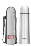 MILTON Flip lid 1000 Thermosteel Water Bottle, ISI Certified, 24 Hr Hot and Cold 1000 ml Steel Flask(Pack of 1, Silver)