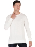 Macroman M-Series Fashion Full Sleeve Round Neck Sweat T-Shirt for Men, Cotton, Snow, Size: L (Pack of 1)