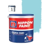 Nippon Paint Quick Coat Interior Emulsion Paint – 5 KG (BASIC BLUE)-Quick Drying, Good Coverage, Low VOC-Paint for Wall, Living Room